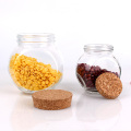 Wholesale custom round food grade storage glass jar with bamboo lid